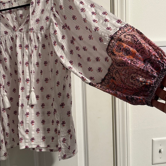 NWOT Cleobella Tawny Cotton Blouse in Mahal Print Size S - Picture 6 of 14